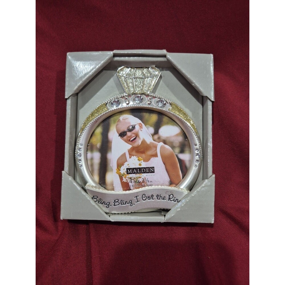 New Malden Engagement Wedding Jewel Glitter Bling I Got The Ring Picture Frame